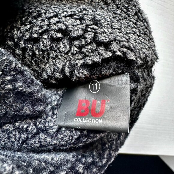 BU Collection Faux Suede Black Boots Sz 11 - Picture 6 of 9